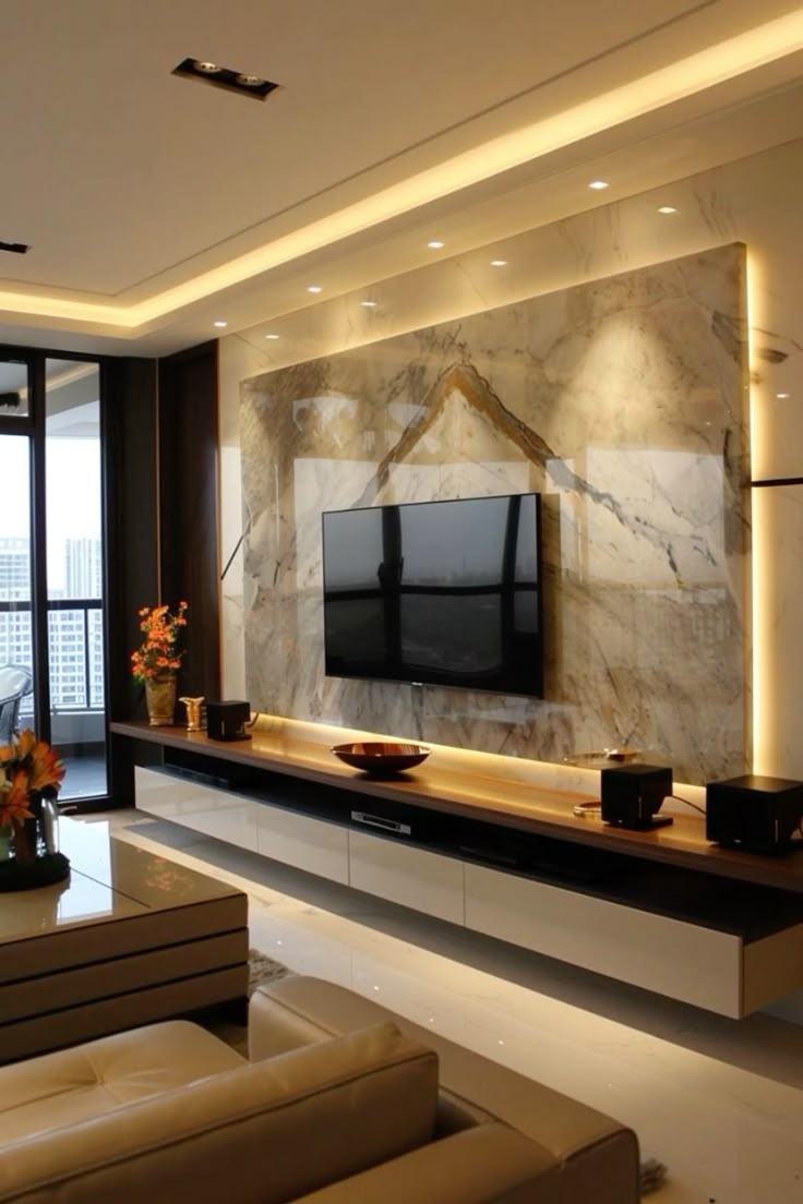 Luxury Marble TV Unit